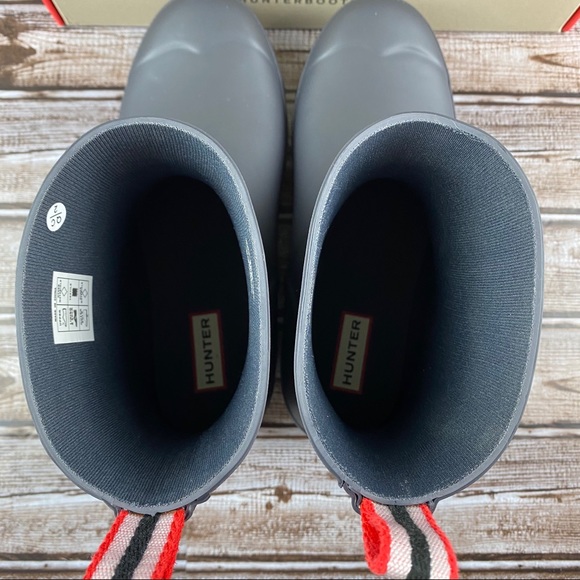 Hunter Original Short Play Rain Boot Luna/Gray sz7 - Picture 7 of 10